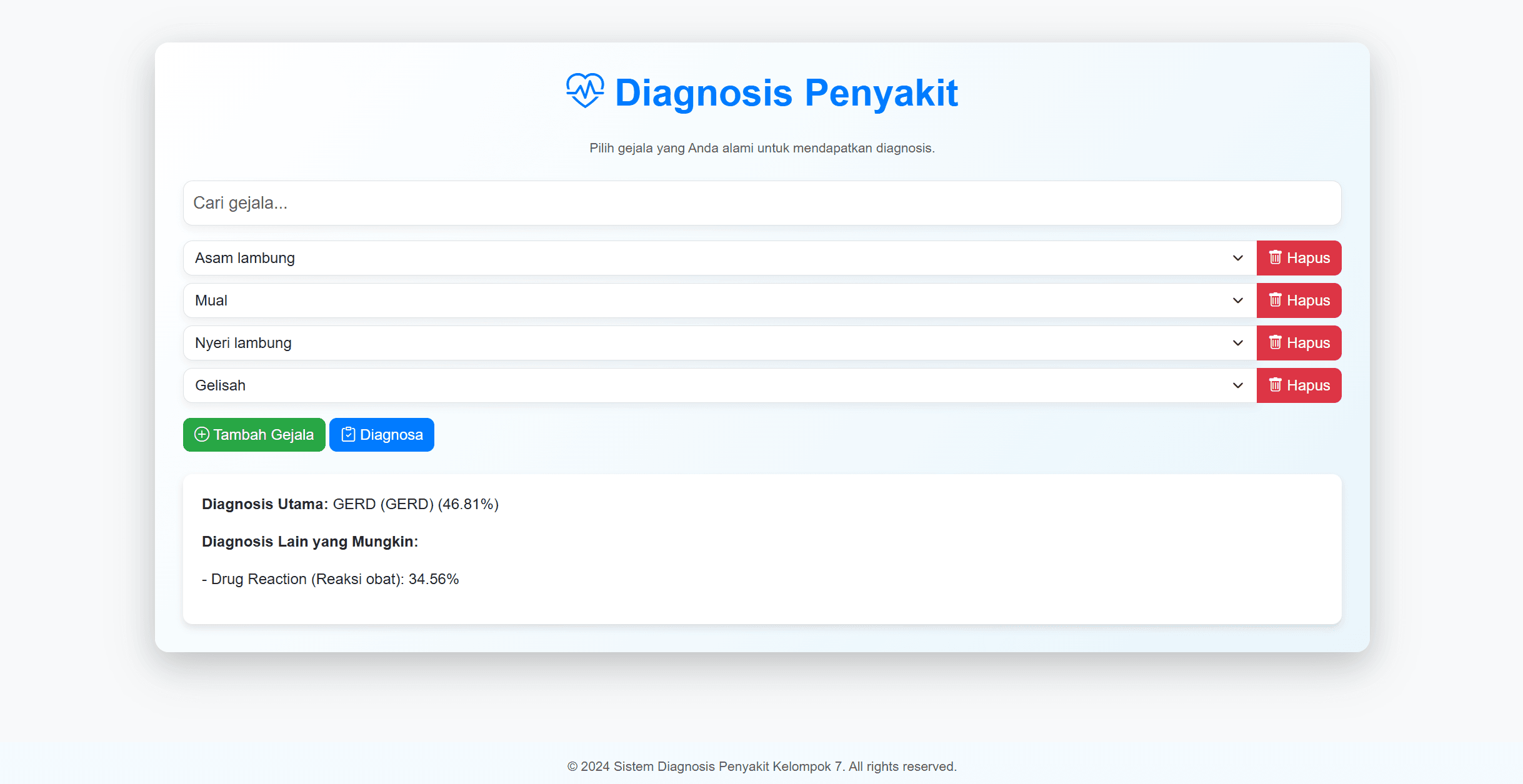 Sistem Diagnosis Penyakit